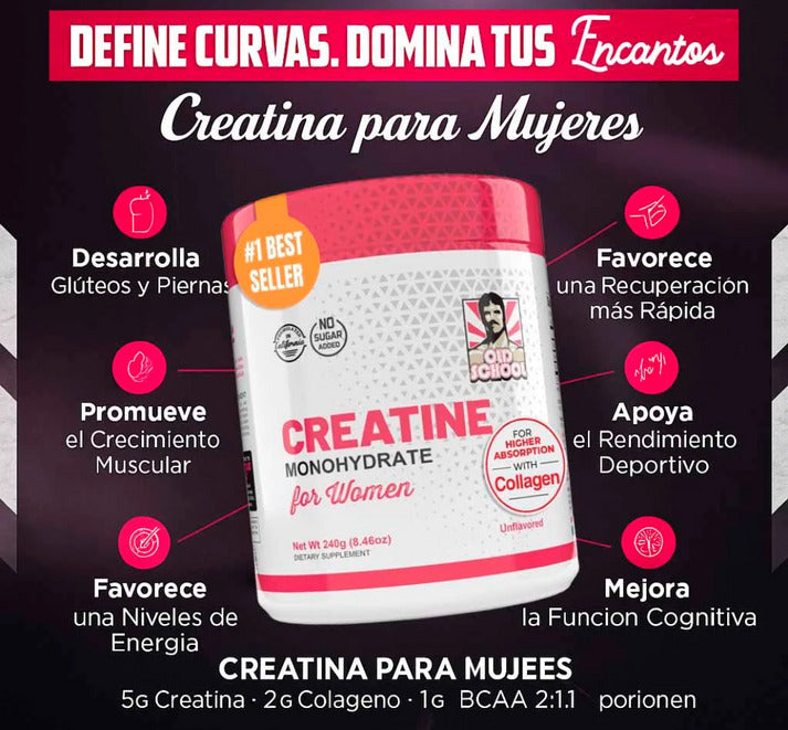 Creatina Woman + Colágeno Hidrolizado | Energía, Fuerza y Salud de la Piel para Mujeres